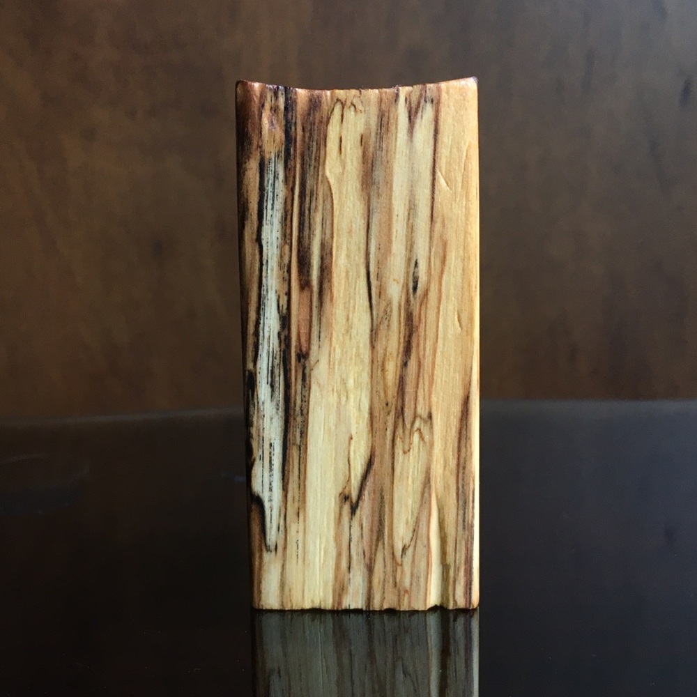 Craftsman Wood Vessel, Handmade Miniature Woodwork Toothpick Holder - Picture 3 of 8